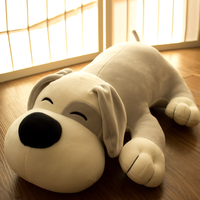 Coussin en peluche chiot pour dormir, jouet mignon, machine à ciseaux de grande taille, poupée pour machine à attraper pour enfants