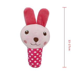 New Cartoon Animal Shaped Squeaky Dog Chew Toys Durable <b>Plush</b> Bite-Resistant Molar Toy Rose Red Stick Rabbit for Pets - Product Image 2