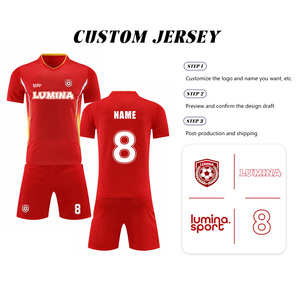 Conjunto de Camiseta de Fútbol Personalizable para Niños y Niñas, Transpirable, de Secado Rápido, Manga Corta, para Escuela Primaria y Secundaria - Product Image 3