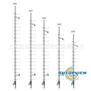 ชั้นวางแว่นตาติดผนัง Shanghai Popwei 12 ช่อง วัสดุอลูมิเนียมอัลลอยด์ ปรับได้ พร้อมกุญแจล็อค สีเงิน - Product Image 2