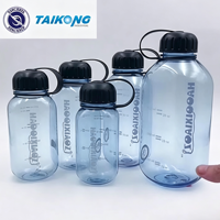 Bouteille d'eau en plastique réutilisable, facile à nettoyer, avec bouchon anti-poussière à large ouverture, bouteille d'eau pour le bureau
