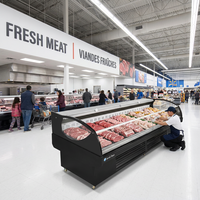 Vitrine Réfrigérée de Luxe Premium pour Viande, Compresseur Embraco, 3810mm, Refroidissement par Air, OEM Personnalisé, Chaîne Supermarché