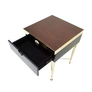 New in 2023Best Modern Nordic <strong>Sidetable</strong> Narrow Black Brown Rectangle Wood Side Table Sets with <strong>Drawers</strong> for Bedroom Bedside - Product Image 5