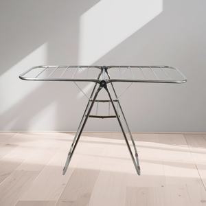 <span class=keywords><strong>Étagère</strong></span> pliable professionnelle personnalisée porte-vêtements au sol en acier inoxydable intérieur et extérieur étendoir à vêtements - Product Image 1