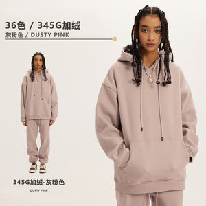 <b>Men's</b> Oversized Hooded <b>Sweatshirt</b> 345G Knitted Hoodie Digital Printing DTG Polyester/Cotton Unisex Stand Collar Hoodies For <b>men</b> - Product Image 5