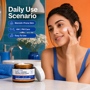 Crème Apaisante Anti-Acné à Base de Plantes ODM pour Peaux à Tendance Acnéique : Apaise les Irritations, Débouche les Pores, Calme les Inflammations et Atténue les Imperfections à l'Acide Azélaïque - Product Image 6