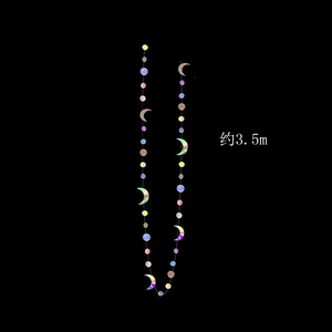 DAMAI Adornos Colgantes de Estrella y Luna de Radium para Decoración de Fiestas de San Valentín y Cumpleaños - Product Image 2