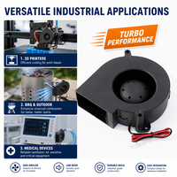 Ventilateur centrifuge à roulement à billes 9733 DC 97x94x33mm 12V 24V pour purificateur d'air et système de ventilation d'appareils ménagers