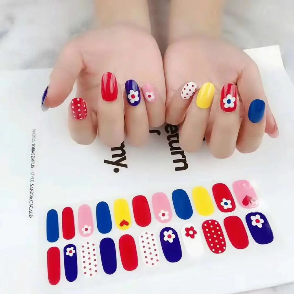 Tùy Chỉnh DIY Nail Kết Thúc Tốt Đẹp Full Bìa Móng Tay Sticker Art Trang Trí Làm Móng Tay Dính Móng Tay Ba Lan Sticker