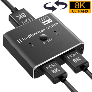 Commutateur <span class=keywords><strong>HDMI</strong></span> <span class=keywords><strong>8K</strong></span> 60HZ, séparateur <span class=keywords><strong>HDMI</strong></span> 4K <span class=keywords><strong>120Hz</strong></span>, commutateur bidirectionnel <span class=keywords><strong>HDMI</strong></span> 2.1, convertisseur audio 2 entrées 1 sortie, 1x2 2x1 pour PS4 PS5 Xbox - Product Image 1