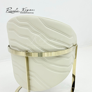 Chaise de salle à manger moderne de luxe en acier inoxydable, personnalisable, très vendue par Keynes, pour hôtels et restaurants. - Product Image 5