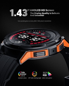 1.43 pouces AMOLED écran tactile C25 Reloj montre intelligente BT appelant étanche oxygène sanguin Fitness sport Tracker robuste Smartwatch - Product Image 2
