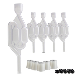 Válvula de Aire para Fermentación, Válvulas de Aire en Forma de S con Tapón de Goma de Silicona y Ojales de Sellado - Product Image 3