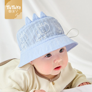 Gorro de Pescador de Algodón <span class=keywords><strong>para</strong></span> Bebé, Primavera Otoño, Transpirable, Protección <span class=keywords><strong>Solar</strong></span> <span class=keywords><strong>para</strong></span> Niños y Niñas de 0 a 6 <span class=keywords><strong>Meses</strong></span>, Diseño de Dibujos Animados - Product Image 4