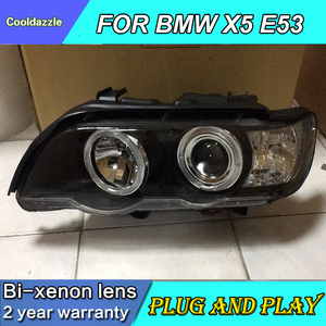 2 pezzi HA CONDOTTO Il Faro Per BMW <span class=keywords><strong>X5</strong></span> E53 1999-2003 Anno HA CONDOTTO LA Lampada Frontale Con Luce di Marcia Diurna - Product Image 2
