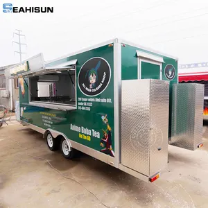 12ft Food Kiosk Outdoor Concession Trailer Hotdog Cart Mobile Food Trailer Food Truck With Full Kitchen USA