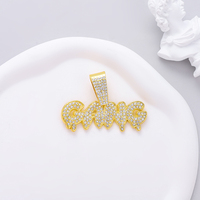 2025 Hotsale hommes nouvelle mode Hip Hop glacé sauvage lettre collier pendentif plein strass lien chaîne fête cadeau bijoux