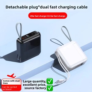 Power Bank da 20000mAh <span class=keywords><strong>con</strong></span> Presa AC 2-in-1 e <span class=keywords><strong>Cavi</strong></span> Integrati, Ricarica Rapida 22.5W, <span class=keywords><strong>Batteria</strong></span> Portatile per Smartphone e Tablet - Product Image 5