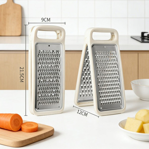Rallador de queso de doble cara de acero inoxidable, triturador de verduras multifuncional, herramienta de cocina para queso y verduras - Product Image 2