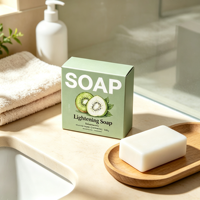 Ensemble de boîtes à savon en carton rigide écologique personnalisable avec gaufrage et laminage mat pour emballage cadeau