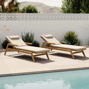 Chaise de piscine, lit d'extérieur, chaise longue en <span class=keywords><strong>plastique</strong></span> tressé, chaise longue de <span class=keywords><strong>jardin</strong></span>, chaise longue d'hôtel, chaise longue moderne avec roulettes - Product Image 2