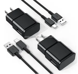 Chargeur USB pour <span class=keywords><strong>Samsung</strong></span> Galaxy S7 S8 chargeur rapide adaptatif chargeur mural de voyage USB tipo c avec kit de câble - Product Image 1