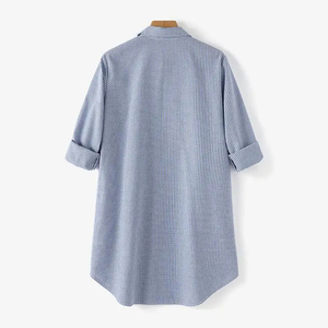 Ropa islámica blusa musulmana Kaftan mujeres Vintage Plaid Camisa larga a cuadros otoño manga larga Dubai Turquía Abaya Tops - Product Image 5