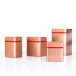 Hộp thiếc đựng trà hình chữ nhật, kín khí, in ấn tùy chỉnh, chất liệu thực phẩm, trống, bằng kim loại, dùng để đựng trà, cà phê, kẹo, đường - Product Image 5