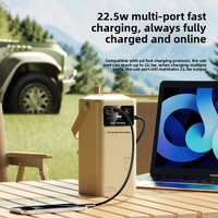 Batterie externe transfrontalière pour éclairage extérieur, lithium-ion, grande capacité 80 000 mAh, câble intégré, lumière LED pour une charge ultra-rapide
