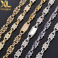 Brazalete de Aleación de Cobre con Trébol de Cuatro Hojas, Estilo Europeo Americano, con Incrustaciones de Diamantes, Tendencia Hip-Hop, Unisex
