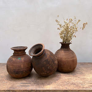 Macetas y macetas negras nepalesas Vintage de estilo rústico, diseño clásico para uso en interiores y exteriores para manualidades de jardín en el hogar - Product Image 6