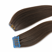 Extensions de cheveux naturels invisibles en gros, 100% cheveux humains, double épaisseur, Remy, trame adhésive sans couture pour salons de coiffure et marques privées