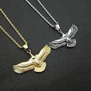 Animal Eagle Trendy High Quality Pvd 2024 Stainless Steel Jewelry Fine Jewelry Necklaces Charms For Making 316l For Men Vintage