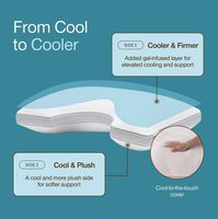 Oreiller en gel rafraîchissant en forme de U réglable Cool+ pour la maison, taille Queen, soutien du cou, pour dormeurs latéraux, sommeil profond, moderne
