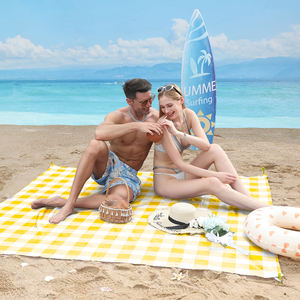 Tapis de plage personnalisés imperméables de grande taille pour <span class=keywords><strong>le</strong></span> <span class=keywords><strong>camping</strong></span>, en polyester bohème, pour la plage, la mer, l'été, <span class=keywords><strong>avec</strong></span> sac - Product Image 1
