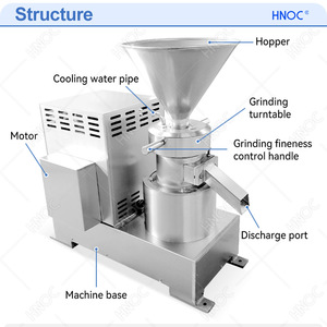 HNOC 100 <span class=keywords><strong>Kg</strong></span> por hora carne hueso molinillo <span class=keywords><strong>almendra</strong></span> Natural Tahini hacer Mini máquina de pasta de maní Industrial - Product Image 2