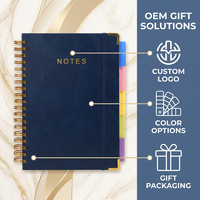 Carnet à spirales personnalisé en cuir PU avec sangle et papier épais pour cadeaux de conférence, événements professionnels et programmes de vente au détail
