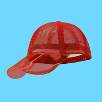 Gorra de béisbol transparente de nailon TPU con visera curva transpirable de color sólido, estilo deportivo europeo-americano, para venta transfronteriza.