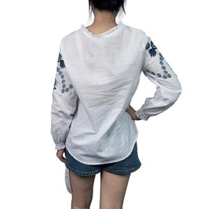 เสื้อผ้าแฟชั่นผู้หญิง ปักลายหนักแน่น สไตล์จีน แต่งลูกไม้ แขนยาว เรียบหรู - Product Image 2