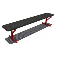 Ensemble de banc de parc et table de pique-nique en acier inoxydable, mobilier de patio extérieur pour parcs publics, cours, entrées de gymnases