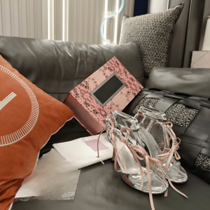 Sandalias Jimmy para Mujer con Lazo de Pedrería, Correa al Tobillo, Punta Abierta, Elegantes y Modernas para Fiestas, Clubes y Salidas Nocturnas - Product Image 4