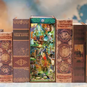 Toncheer - كتاب خشبي للمنواد الاحلام ليل صيفي, كتاب خشبي لمجموعات الاحلام, كتاب مع كتاب مكتبة بريطانية لغز الفن
