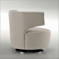 Fauteuil moderne en tissu velours et mousse, avec structure en acier inoxydable, idéal pour chambre, salon, chaise longue, hôtel, appartement, salle à manger