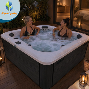 Jacuzzi de Esquina de Alta Calidad para 7 Personas, Bañera de Hidromasaje Acrílica con Cascada, Personalizable - Product Image 1