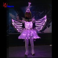 Stage Performance Night Glowing Clothes Led Light Costume Female Kids Princess Dress Handmade Adults Fiber Optic Luminous