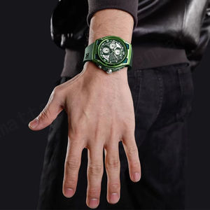 Nouvelle montre chronographe à quartz pour homme 8051 Sport Business 40 mm, bracelet en acier inoxydable, marque tendance, directement de l'usine - Product Image 2