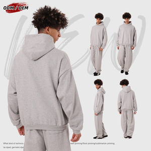 Sudadera con Capucha Informal de Invierno en Color Sólido, Forro Polar, Bolsillo Oculto, Diseño Básico Extra Grande, Impresión Digital, Poliéster/Algodón - Product Image 3