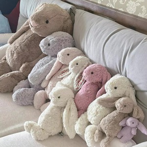 Peluche Lapin Off-white <span class=keywords><strong>aux</strong></span> Oreilles Tombantes en Polyester 31cm-50cm, Cadeau Saint-Valentin avec Toutes les <span class=keywords><strong>Trois</strong></span> Étiquettes Intactes - Product Image 1