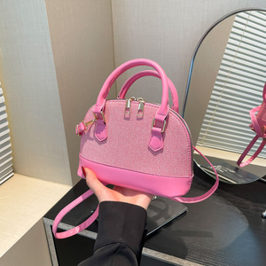 Sac à bandoulière demi-lune de luxe coréen <span class=keywords><strong>Looen</strong></span> pour femme, style rétro, en feutre, avec fermeture éclair, imperméable - Product Image 3