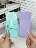 Soporte Magnético Resistente para Tarjetas para iPhone 18 Pro Max 17 16 15, Cartera Deslizante para Teléfono, Funda con Bolsillo Antideslizante, 2 Ranuras para Tarjetas, Foto, OEM, ODM